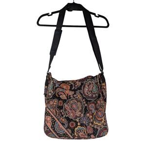 Vera Bradley Kensington Paisley Messenger Bag Quilted Cotton Laptop Crossbody